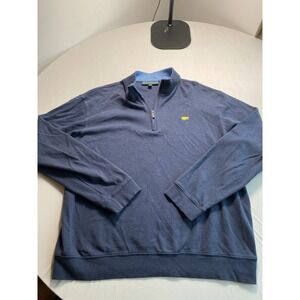 Masters Collection 1/4 Zip Pullover Sweater XL Navy Blue Pima Cotton Golf